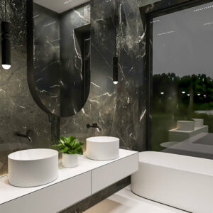 3d render architecture modern contemporary room interior design