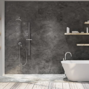 dark bathroom interior