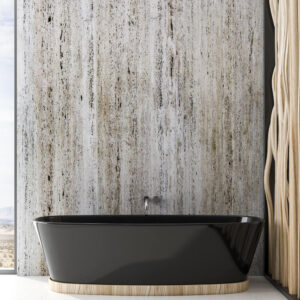 nature view from modern bathroom